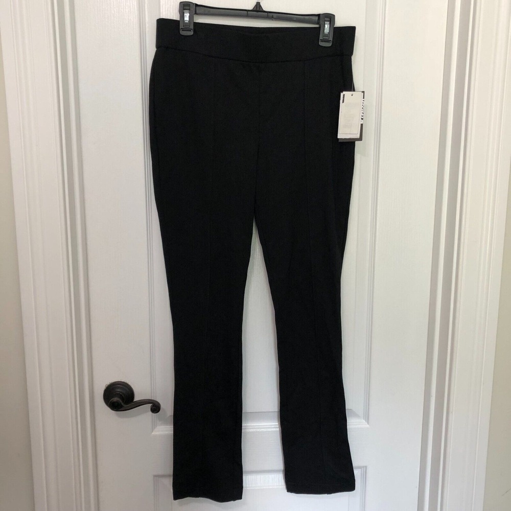 Anne Klein AK Sport Womens Black Skinny Seamed Pull On Pants Size 10 30141809
